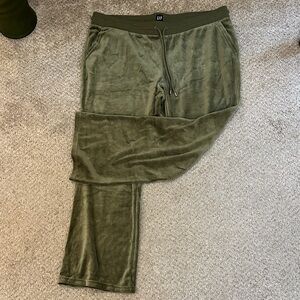 GAP Olive Green Velour Pants